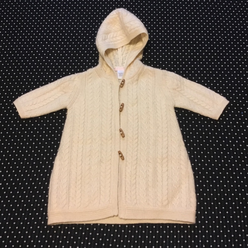 Janie and Jack cream knit cardigan